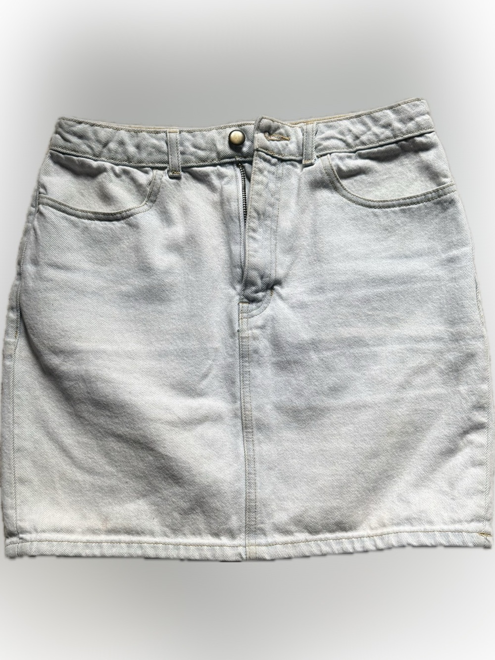 American Apparel Light Wash Denim Skirt